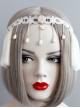 Retro Elegant Pearls White Tassel Headress