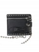 Steampunk Crocodile Head Zipper Hanging Chain Rock Style PU Wallet
