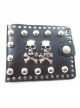 Steampunk Retro Skulls Rivet Rock Style Black PU Wallet