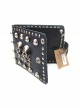 Steampunk Retro Skulls Rivet Rock Style Black PU Wallet