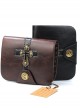 Steampunk Retro Cross And Skull Design Gothic Brown Short Wallet