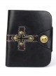 Steampunk Retro Cross And Skull Design Gothic Brown Short Wallet