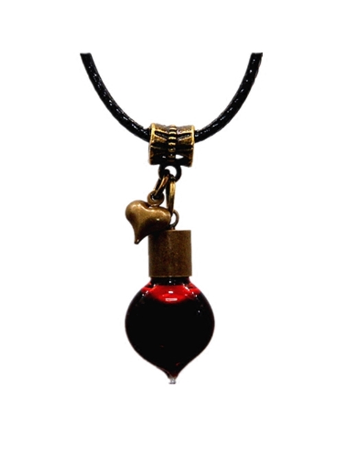 Steampunk Gothic Dracula Vows Retro Edition Vampire Blood Vial Earl's Heart PU Choker