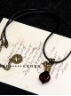 Steampunk Gothic Dracula Vows Retro Edition Vampire Blood Vial Earl's Heart PU Choker