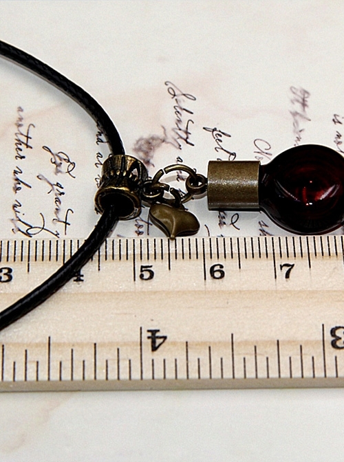 Steampunk Gothic Dracula Vows Retro Edition Vampire Blood Vial Earl's Heart PU Choker