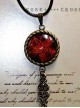 Steampunk Retro Gothic Magic Series Flame Magic Array Inverse Five Awn Small Pendulum Necklace