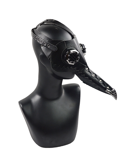 Steampunk Pestilence Black Small Long Beak Doctor Halloween Gothic Party Cosplay Mask
