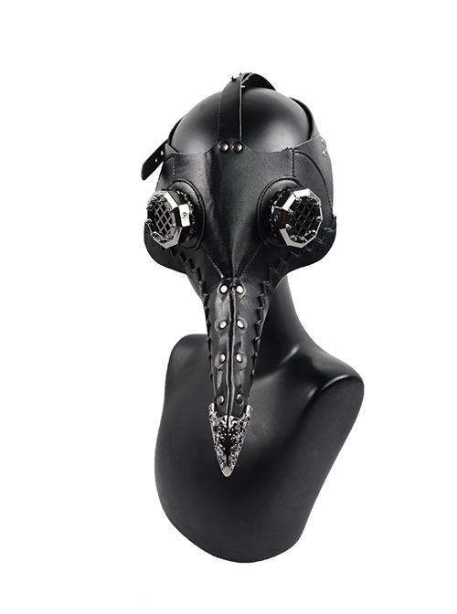 Steampunk Pestilence Black Small Long Beak Doctor Halloween Gothic Party Cosplay Mask