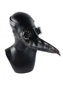 Steampunk Pestilence Black Big Long Beak Doctor Halloween Gothic Party Cosplay Mask