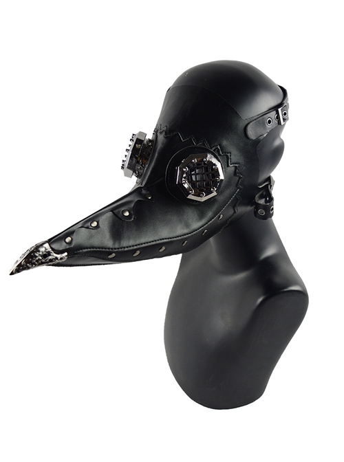 Steampunk Pestilence Black Big Long Beak Doctor Halloween Gothic Party Cosplay Mask