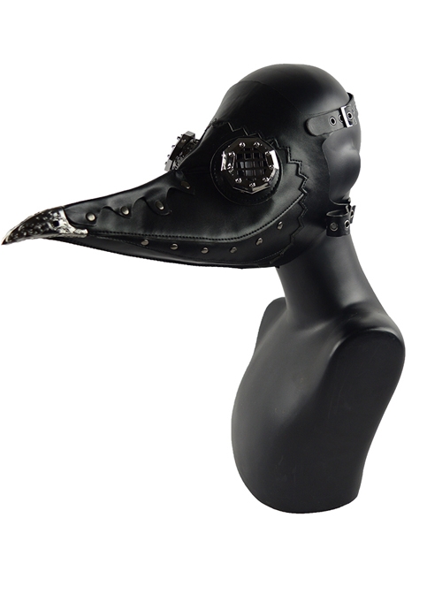 Steampunk Pestilence Black Big Long Beak Doctor Halloween Gothic Party Cosplay Mask
