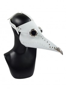 Steampunk Pestilence White Big Long Beak Doctor Halloween Gothic Party Cosplay Mask