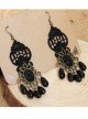 Gothic Retro Black Elegant Pearl Earrings