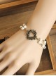 Gothic Retro Bronze Rose Pearl Bracelet
