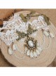 Gothic Retro Elegant White Lace Wedding Ankle Bracelet