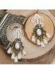 Gothic Retro White Elegant Pearl Earrings