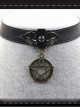 Steampunk Dark Magic Star Retro Gothic PU Necklace