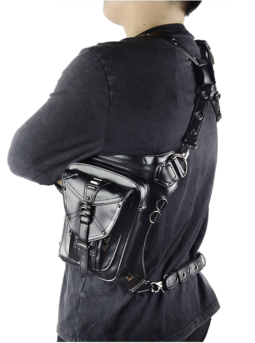 Steampunk Black Retro Unisex Shoulder Bag
