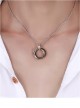 Steam Punk Retro Concise Black Ring Pendants Men's Necklace