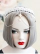 Elegant White Lace Pendant Gothic Headdress