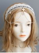 Elegant White Lace Pendant Gothic Headdress