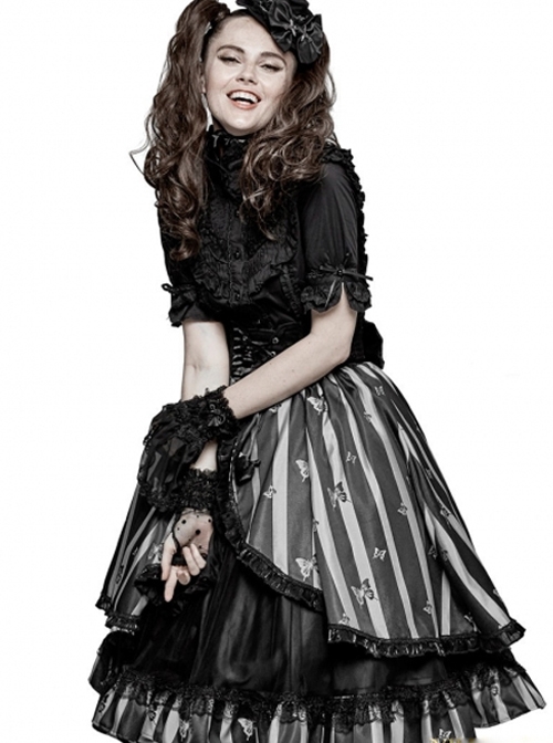 Nobility Black Lace Punk Gothic Lolita Gloves