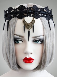 Punk Vintage Black Lace Gothic Hair Hoop