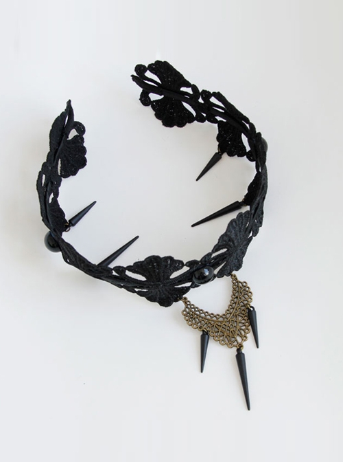 Punk Vintage Black Lace Gothic Hair Hoop