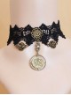 Black Lace Rose Pendant Gothic Necklace