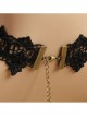 Black Lace Rose Pendant Gothic Necklace