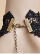 Black Lace Bronze Butterfly Gothic Bracelet Ring Jewelry