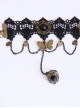 Black Lace Bronze Butterfly Gothic Bracelet Ring Jewelry