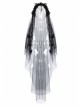 Romantic Bride Cross Pendant Gothic Black Veil