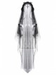 Romantic Bride Cross Pendant Gothic Black Veil