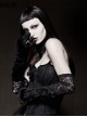 Punk Black Lace Gothic Velvet Gloves
