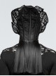 Positioning Black Lace Gothic Queen Scarf