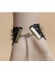 Black Lace Resin Diamond Gothic Lolita Bracelet Ring Jewelry