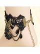 Retro Elegant Black Lace Gothic Ankle Bracelet