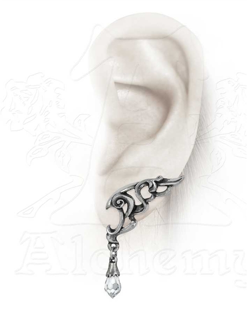 Punk Eternal Wings Crystal Pendant Earrings