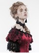 Palace Style Retro Black Lace Red Jewel Inlay Gothic Necklace