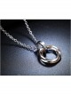 Steam Punk Retro Concise Golden Ring Pendants Women's Necklace