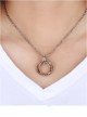 Steam Punk Retro Concise Golden Ring Pendants Women's Necklace