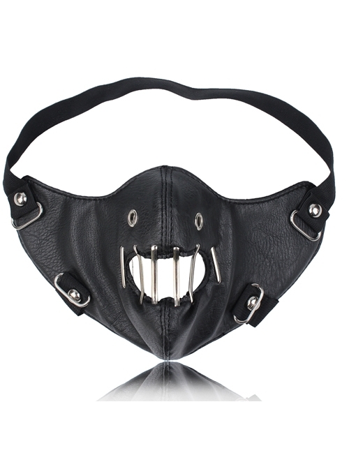 Black Skull Design Steam Punk Outdoors Windproof Breathable PU Mask