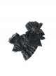 Gothic Butterfly Decoration Black Lace Short Gloves