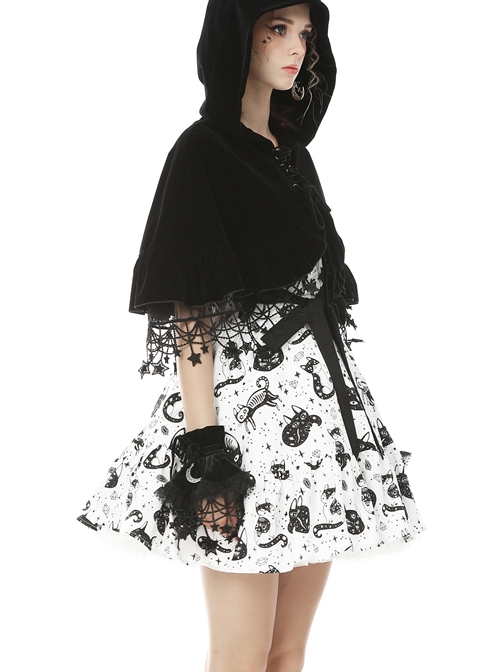Moon Pendant Star Tassel Gothic Lolita Black Hand-sleeves