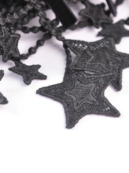 Moon Pendant Star Tassel Gothic Lolita Black Hand-sleeves