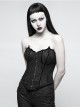 Black Bat-wing Shape Front Chest Design Gothic Corset