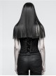 Black Bat-wing Shape Front Chest Design Gothic Corset