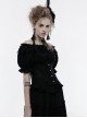 Black Lace Jacquard Halter Underbust Gothic Corset