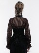 Black Lace Jacquard Halter Underbust Gothic Corset